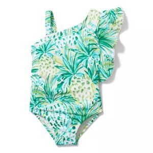 Janie and Jack Baby Pineapple Ruffle One Piece Bathing Suit. 6-12 Months. NWOT.
